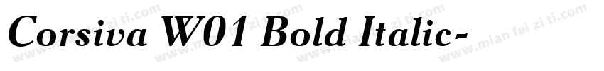Corsiva W01 Bold Italic字体转换